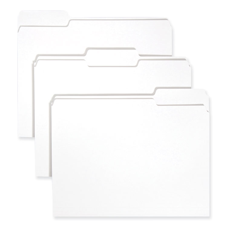 Smead Colored File Folders, 1/3-Cut Tabs: Assorted, Letter Size, 0.75" Expansion, White, 100/Box (SMD12843)