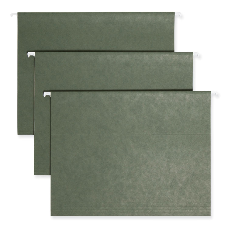 Smead Hanging Folders, Letter Size, 1/5-Cut Tabs, Standard Green, 25/Box (SMD64055)