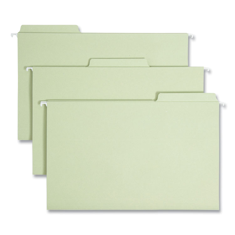 Smead FasTab Hanging Folders, Legal Size, 1/3-Cut Tabs, Moss, 20/Box (SMD64083)