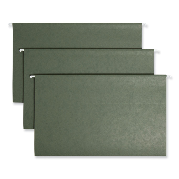 Smead Hanging Folders, Legal Size, 1/3-Cut Tabs, Standard Green, 25/Box (SMD64135)