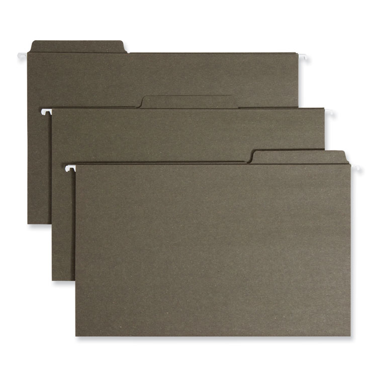 Smead FasTab Hanging Folders, Legal Size, 1/3-Cut Tabs, Standard Green, 20/Box (SMD64137)