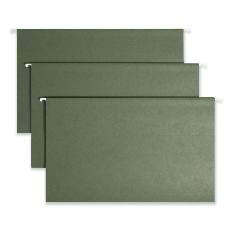 Smead Hanging Folders, Legal Size, 1/5-Cut Tabs, Standard Green, 25/Box (SMD64155)