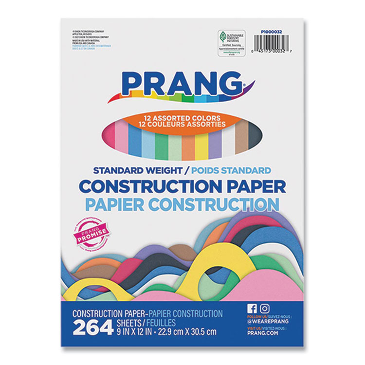 Prang Construction Paper, 9 x 12, Assorted Colors, 264/Pack (DIXP1000032)