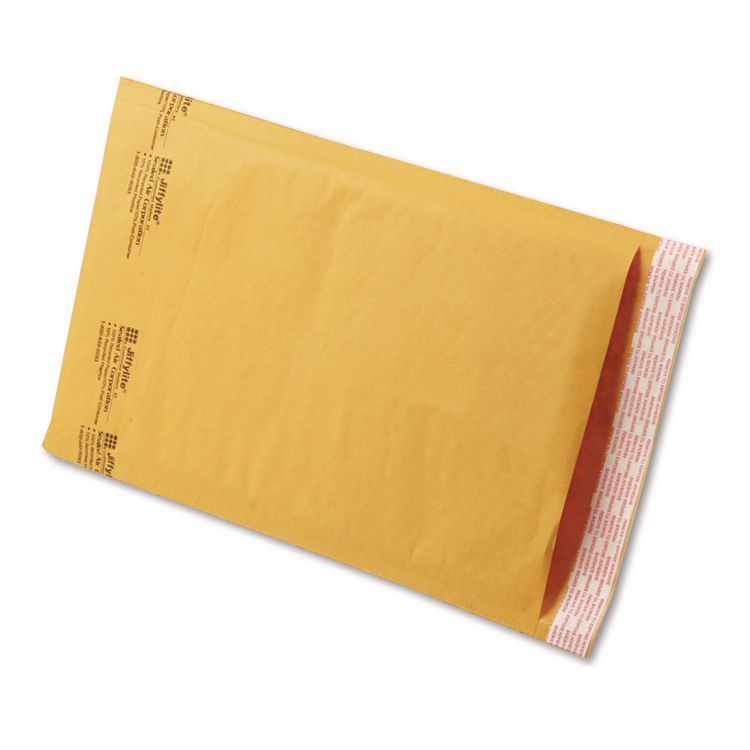 Sealed Air Jiffylite Self-Seal Bubble Mailer, #3, Barrier Bubble Air Cell Cushion, Self-Adhesive Closure, 8.5 x 14.5, Brown Kraft,100/CT (SEL39094)