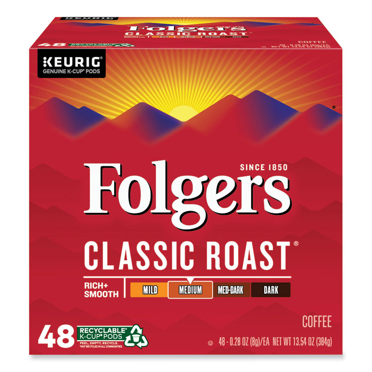 Folgers Gourmet Selections Classic Roast Coffee K-Cups, 48/Box (FOL5000363378)