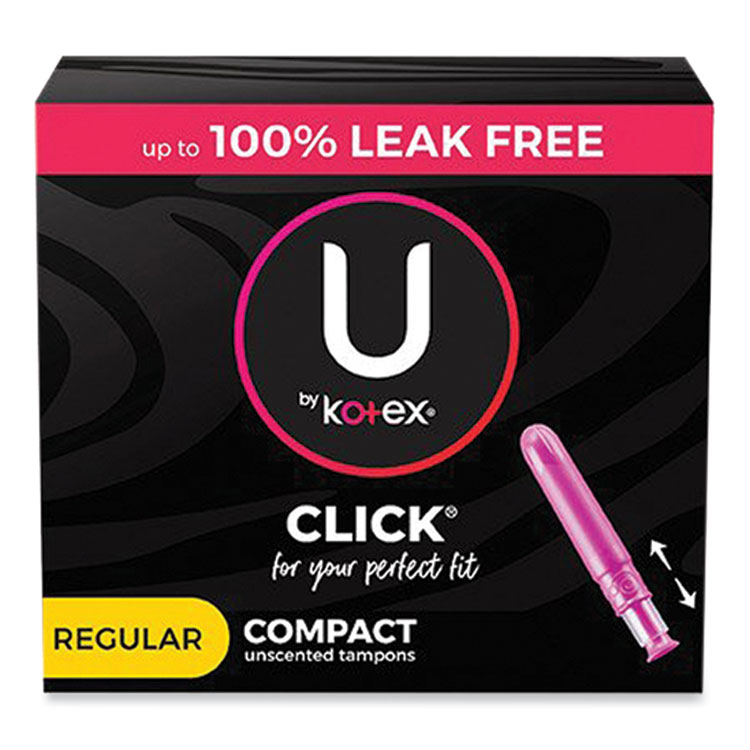 Kotex U by Kotex Click Compact Tampons, Super, 32/Pack (KCM51583)