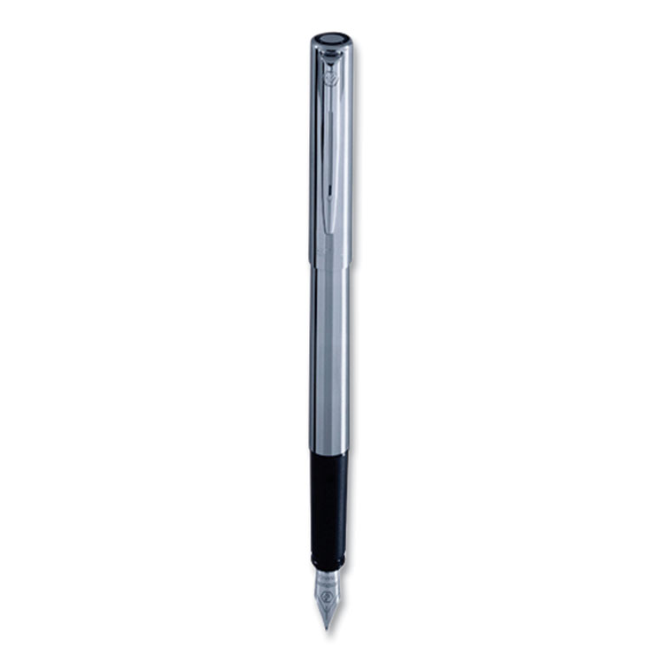 Waterman Allure Fountain Pen, Fine Point , Blue Ink, Silver/Black Barrel (WATS0174956)