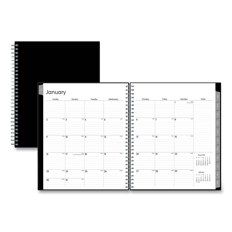 Blue Sky Enterprise Monthly Planner, 10 x 8, Black Cover, 12-Month (Jan to Dec): 2026 (BLS131794)