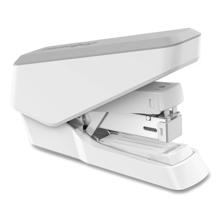 Fellowes LX860 EasyPress Half Strip Stapler with Antimicrobial Protection, 40 Sheet Capacity, Gray/White (FEL5014301)