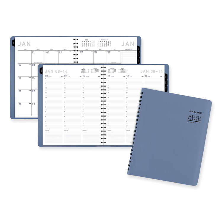 AT-A-GLANCE Contemporary Weekly/Monthly Planner, 11.38 x 9, Slate Blue Cover, 12-Month (Jan to Dec): 2026 (AAG70940X20)