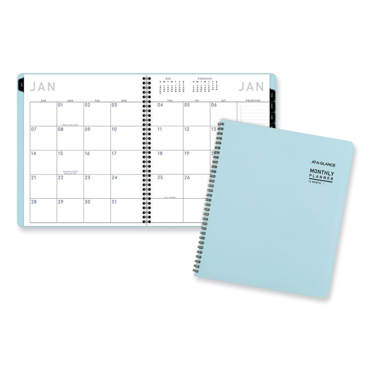 AT-A-GLANCE Contemporary Lite Monthly Planner, 11 x 9.5, Light Blue Cover, 12-Month (Jan to Dec): 2026 (AAG7026XL38)