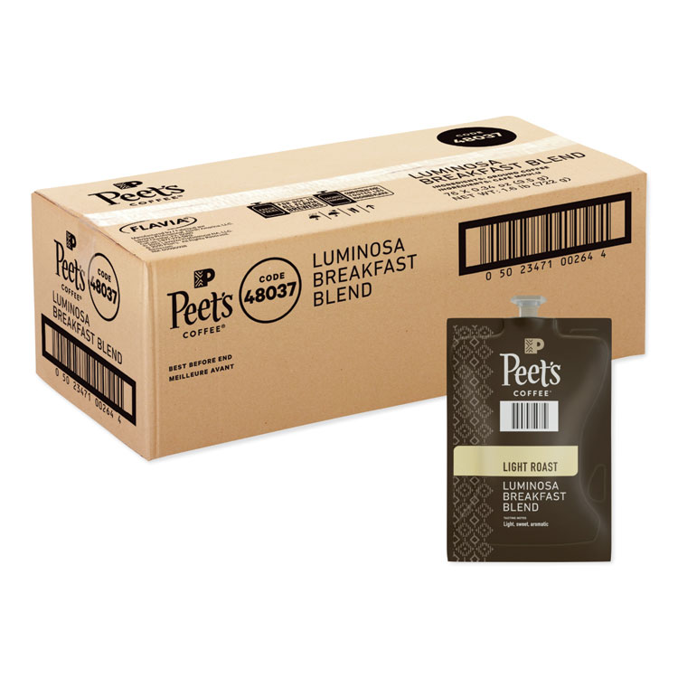 Peet's Coffee & Tea FLAVIA Ground Coffee Freshpacks, Colombia Luminosa, 76/Carton (PEELPC00264)