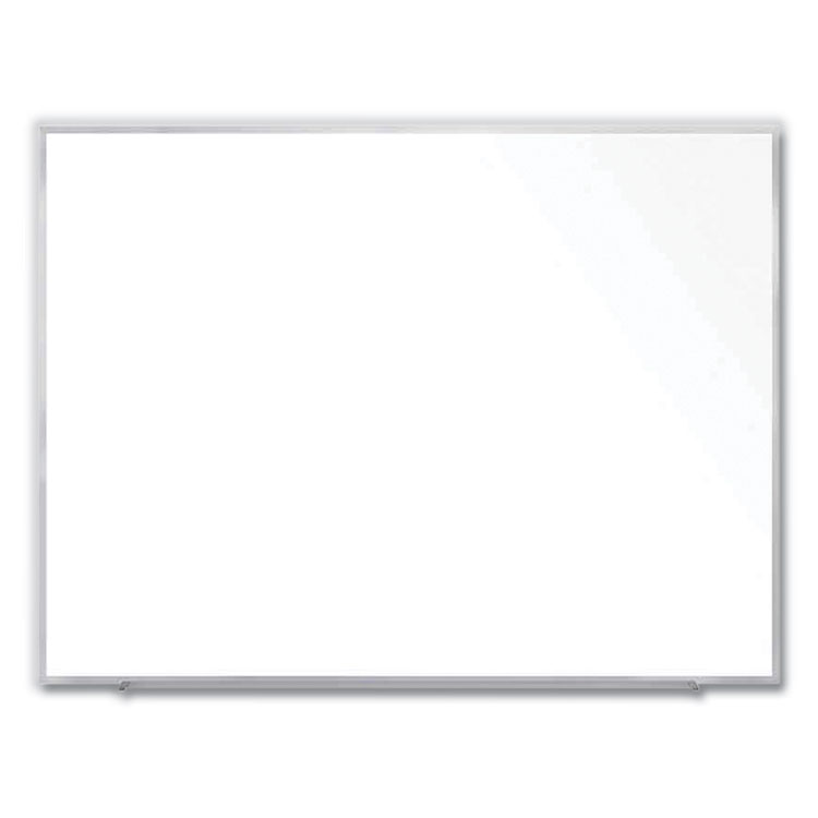 Ghent Magnetic Porcelain Whiteboard with Aluminum Frame, 72.5" x 60.47", White Surface, Satin Aluminum Frame (GHEM1P564)