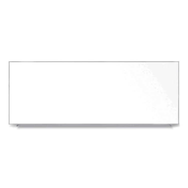 Ghent Magnetic Porcelain Whiteboard with Aluminum Frame, 144.59" x 60.47", White Surface, Satin Aluminum Frame (GHEM1P5124)