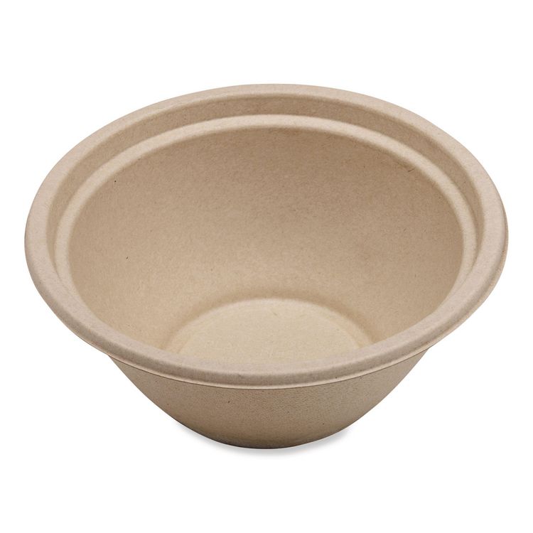 World Centric Fiber Bowls, 32 oz, 7.4 x 7.4 x 3.2, Natural, Paper, 500/Carton (WORBOSCU32LFP)