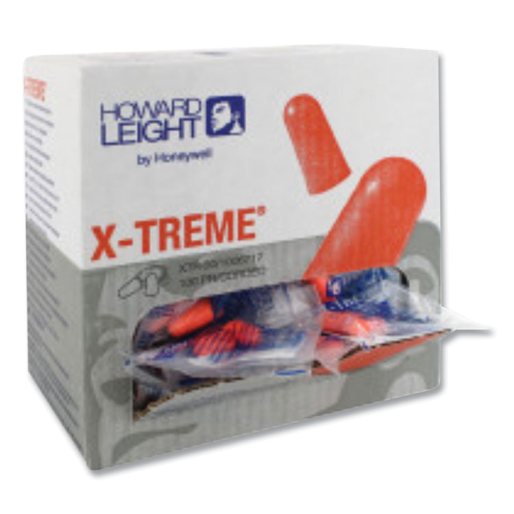 Howard Leight by Honeywell X-TREME Corded Disposable Earplugs, Corded, One Size Fits Most, 32 dB, Orange, 1,000/Carton (HOWXTR30)