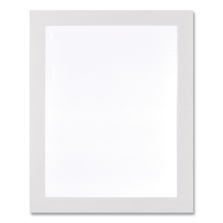 deflecto Self Adhesive Sign Holders, 11 x 17, Clear with White Border, 2/Pack (DEF68886W)