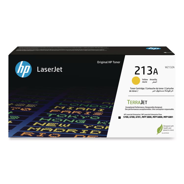 HP HP 213A (W2132A) Yellow Original LaserJet Toner Cartridge (HEWW2132A)