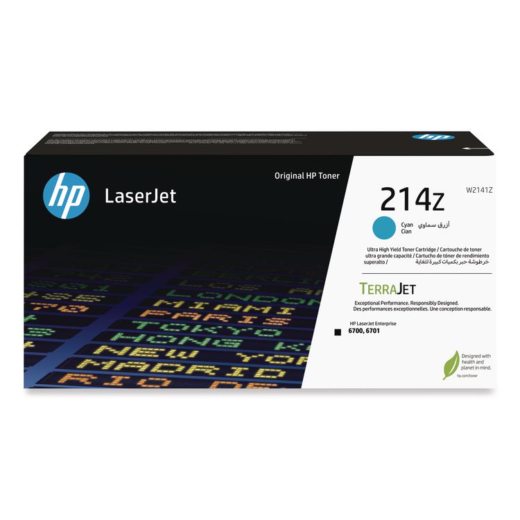 HP HP 214Z (W2141Z) Ultra High-Yield Cyan Original LaserJet Toner Cartridge (HEWW2141Z)