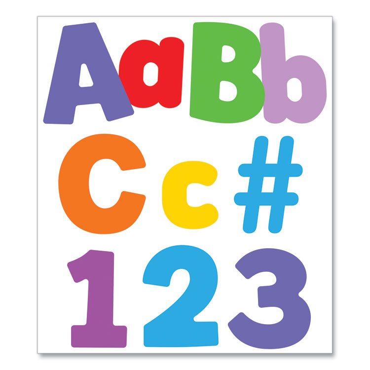 Carson-Dellosa Education EZ Letter Combo Packs, 4" Tall, Assorted Color Splash Character Colors, 219 Pieces (CDP130098)