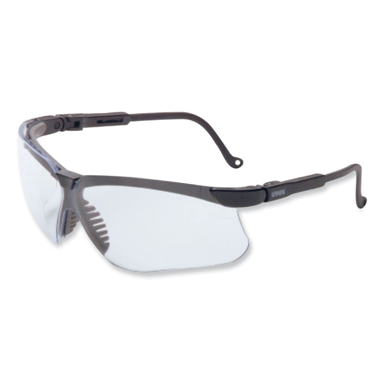 Honeywell Uvex Genesis Safety Eyewear, Black Nylon Frame, Clear Polycarbonate Lens (UVXS3200HS)