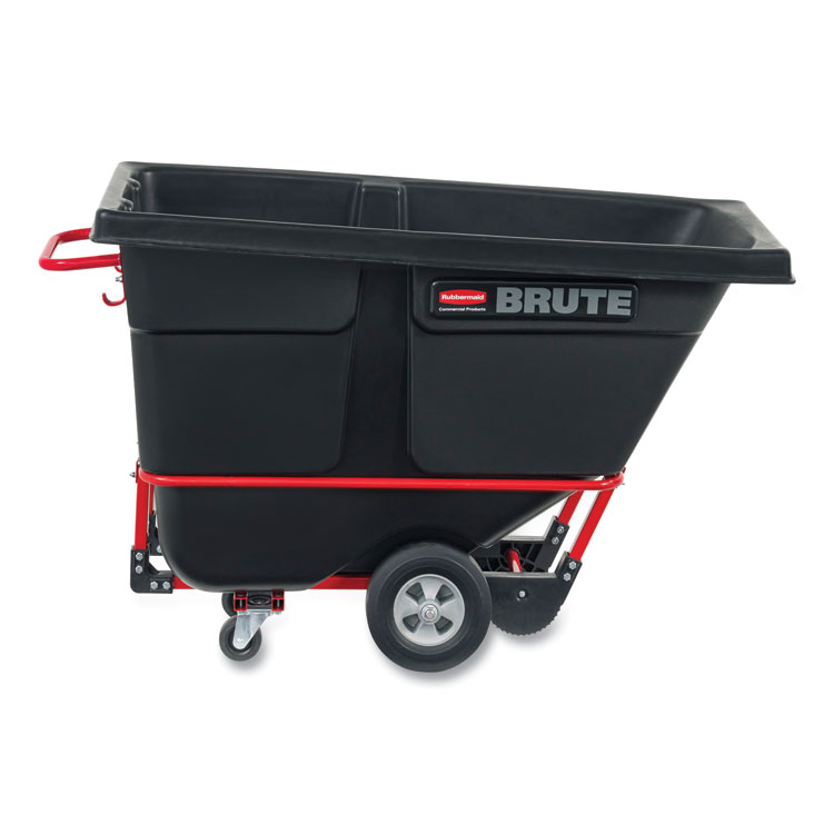 Rubbermaid Commercial 0.5 cu yd BRUTE Rotomolded Tilt Truck, 850 lb Capacity, Black (RCP1305BLA)