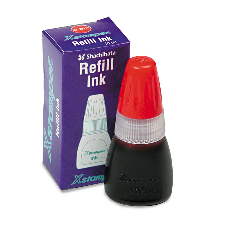 Xstamper Refill Ink for Xstamper Stamps, 10 mL Bottle, Red (XST22111)