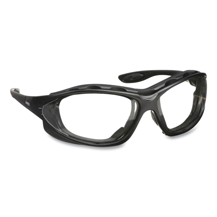 Honeywell Uvex Seismic Sealed Eyewear, Black Polycarbonate Frame, Clear Polycarbonate Lens (UVXS0600HS)