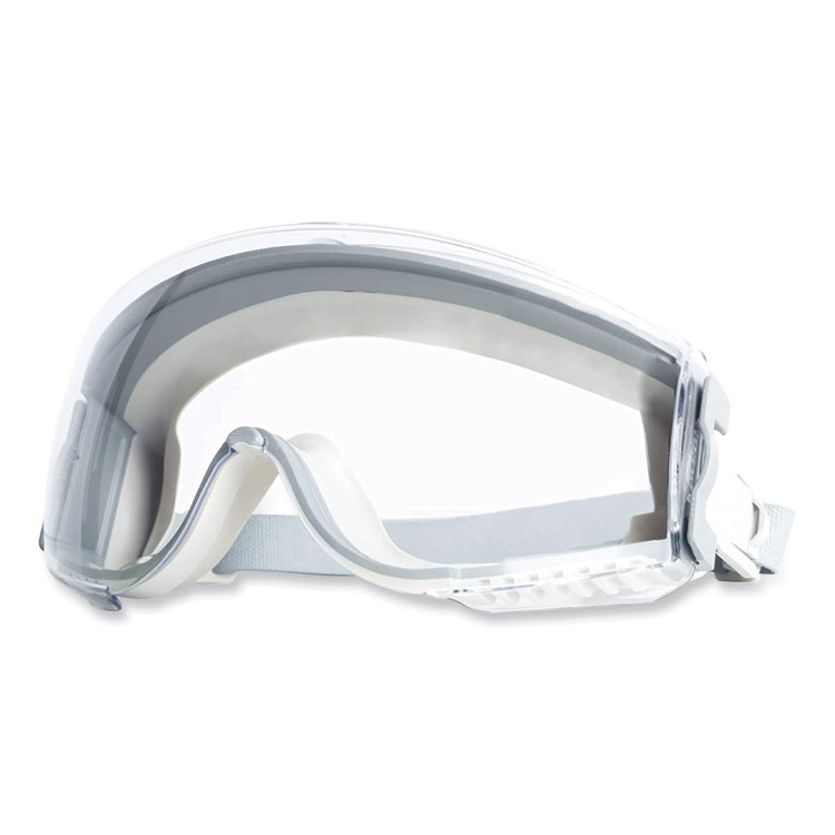 Honeywell Uvex Stealth Safety Goggles, Clear HydroShield Anti-Fog/Anti-Scratch Lens, Clear/Gray Frame (UVXS3960HS)