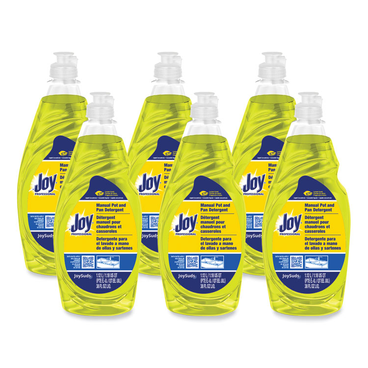 Joy Dishwashing Liquid, Lemon Scent, 38 oz Bottle, 8/Carton (JOY43606CT)