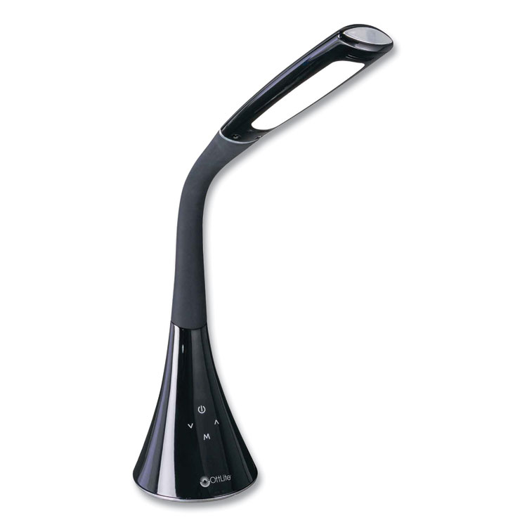 OttLite Wellness Series Swerve LED Desk Lamp, 23.25" High, Black (OTTCSN34KCCSHPR)