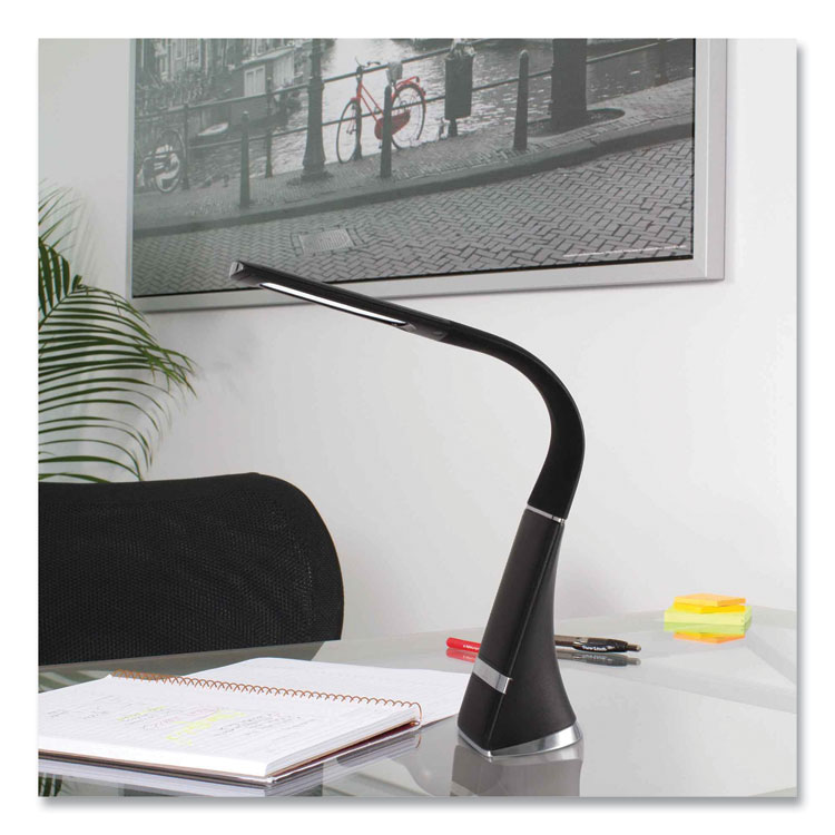 OttLite Wellness Series Recharge LED Desk Lamp, 10.75" to 18.75" High, Black (OTTCS59G59SHPR)