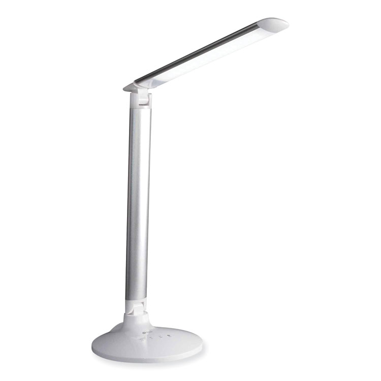 OttLite Wellness Series Command LED Desk Lamp with Voice Assistant, 17.75" to 29" High, Silver (OTTCS59029SHPR)