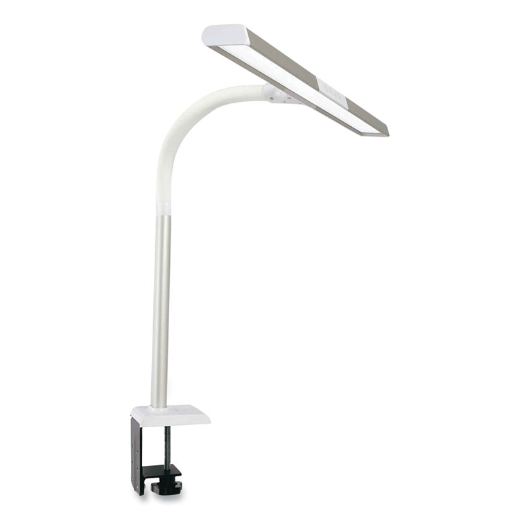 OttLite Wellness Series Perform LED Clamp Lamp with Three Color Modes, 16" to 24.75" High, White (OTTCS49602W)
