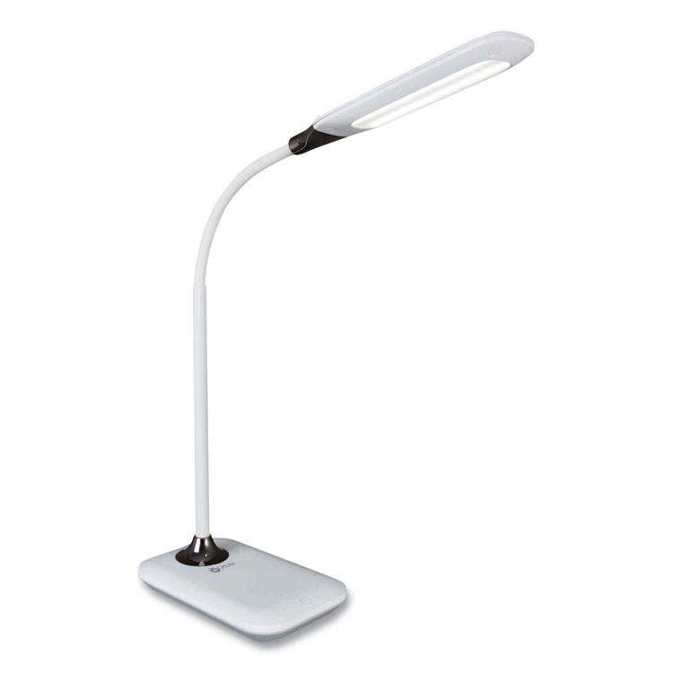 OttLite Wellness Series Sanitizing Enhance LED Desk Lamp, 8.5" to 11" High, White (OTTSCD0500S)