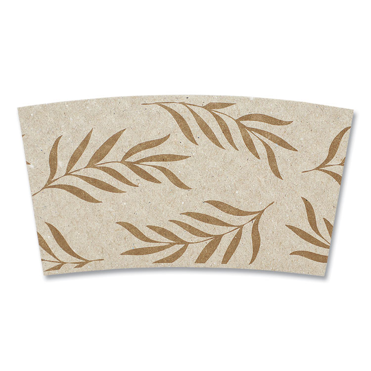 World Centric Hot Cup Sleeves, Fits 8 oz Cups, Natural, 1,000/Carton (WORSLPAME)