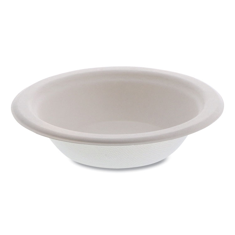 Pactiv Evergreen EarthChoice PFAS Free Compostable Dinnerware, Bowl, Sugarcane, 12 oz, Natural, 1,000/Carton (PCTMC50012PFREE)