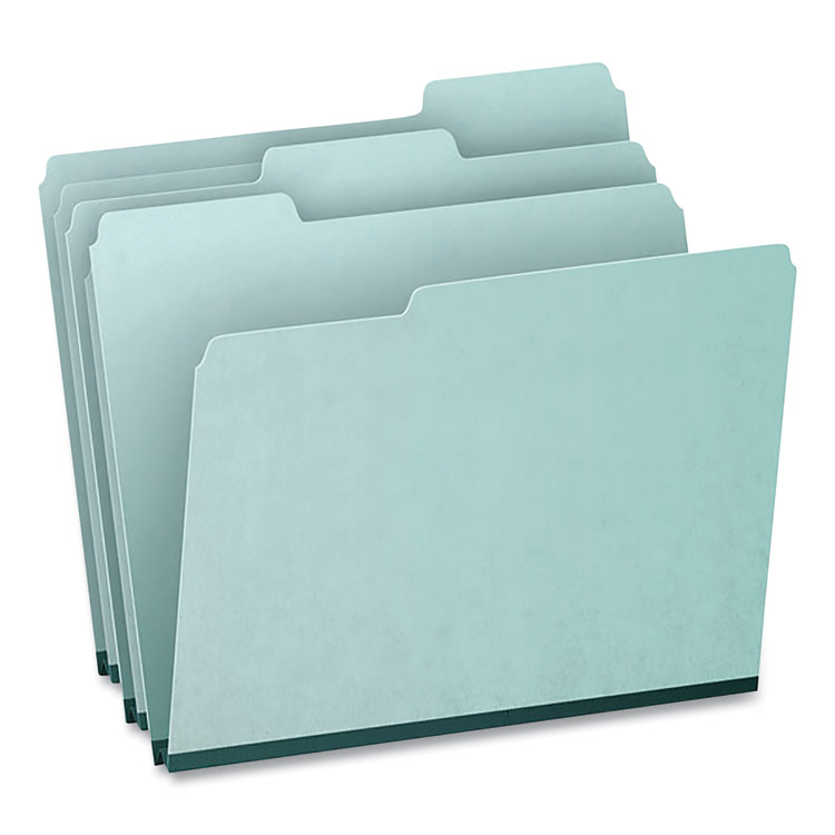 Pendaflex Pressboard Expanding File Folders, 1/3-Cut Tabs: Assorted, Letter Size, 1" Expansion, Blue, 25/Box (PFX9200T13)