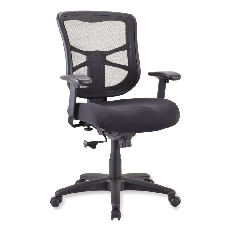 Alera Alera Elusion Series Mesh Mid-Back Swivel/Tilt Chair, Supports Up to 275 lb, 17.9" to 21.8" Seat Height, Black (ALEEL42BME10B)
