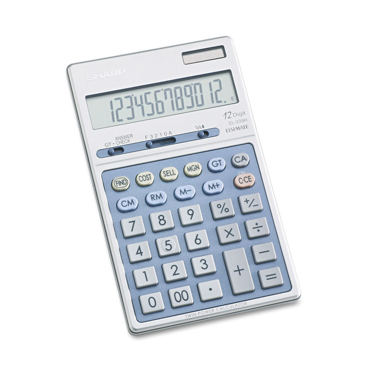 Sharp EL339HB Executive Portable Desktop/Handheld Calculator, 12-Digit LCD (SHREL339HB)