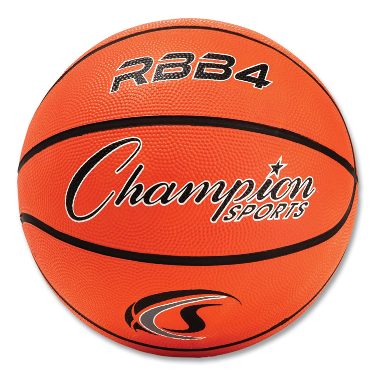Champion Sports Rubber Sports Ball, Basketball, No. 6 Size, Orange (CSIRBB4)