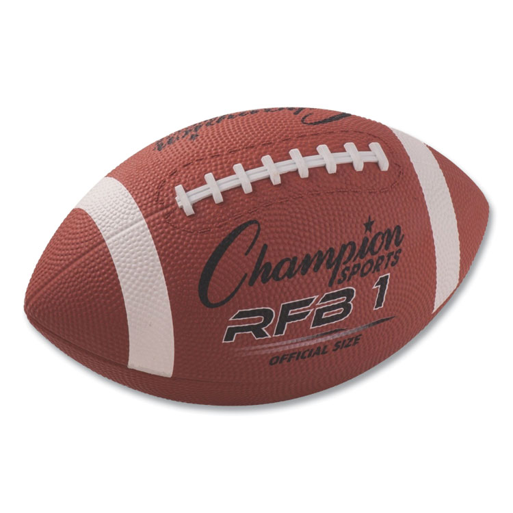 Champion Sports Rubber Sports Ball, Football, Official NFL, No. 9 Size, Brown (CSIRFB1)