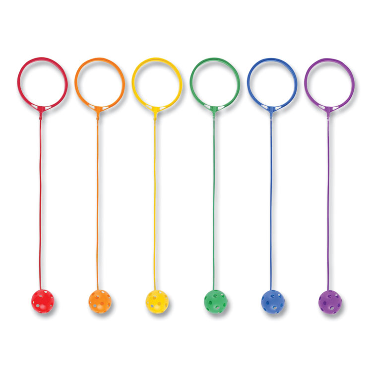 Champion Sports Swing Ball Set, 5.5" Diameter, Assorted Colors, 6/Set (CSISBSET)