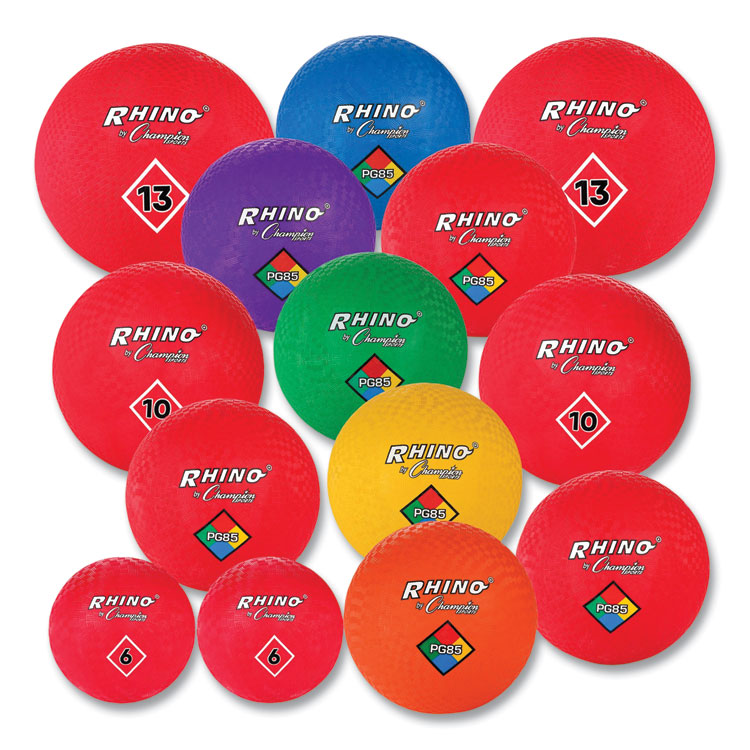 Champion Sports Playground Ball Set, Assorted Sizes and Colors, 14/Set (CSIUPGSET1)