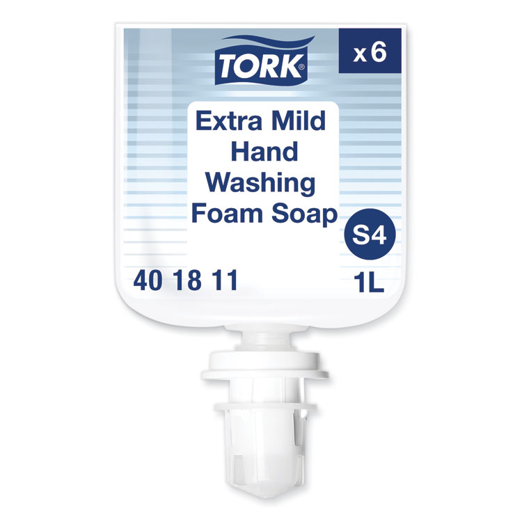 Tork Extra Mild Foam Soap Refill, Unscented, 1 L, 6/Carton (TRK401811)