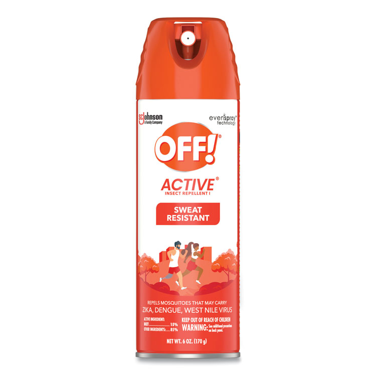OFF! ACTIVE Insect Repellent, 6 oz Aerosol Spray, 12/Carton (SJN334678)