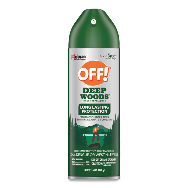 OFF! Deep Woods Insect Repellent, 6 oz Aerosol Spray, 12/Carton (SJN354266)