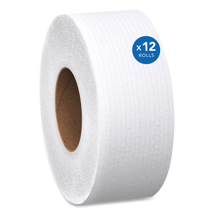 Scott Essential 100% Recycled Fiber JRT Bathroom Tissue for Business, Septic Safe, 2-Ply, 3.55" x 1,000 ft, White, 12 Rolls/Carton (KCC67805)