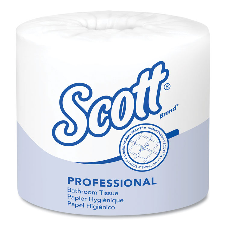 Scott Essential Standard Roll Bathroom Tissue for Business, Septic Safe, 1-Ply, White, 1,210 Sheets/Roll, 80 Rolls/Carton (KCC05102CT)