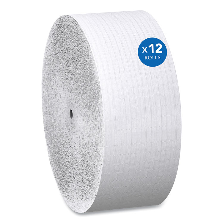 Scott Essential Coreless JRT, Septic Safe, 1-Ply, 3.75" x 2,300 ft, White, 12 Rolls/Carton (KCC07005)